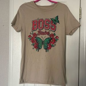 Boss babe butterfly T shirt